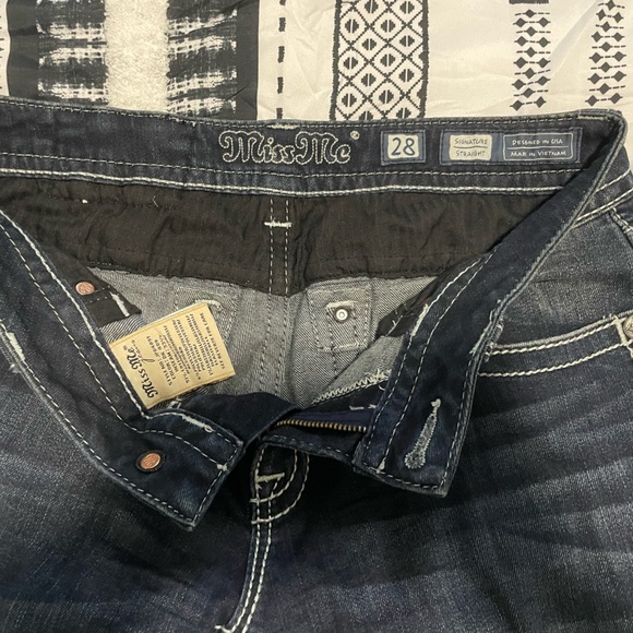 Miss Me Boot Zebra Rhinestone Jeans - Picture 3 of 3